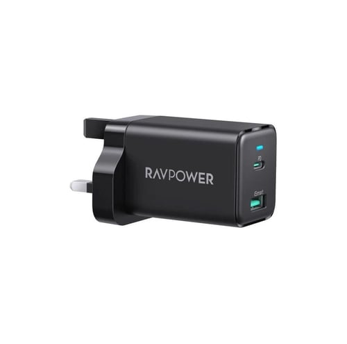 فيش جداري شاحن حائط منفذين راف باور 45 واط RAVPowe...