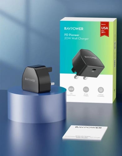 شاحن جداري راف باور بقوة 20 واط بمنفذ تايب سي