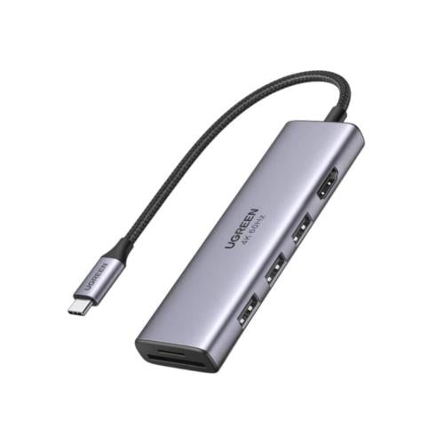 موزع USB-C متعدد الوظائف 6 في 1 من UGREEN، يدعم دق...