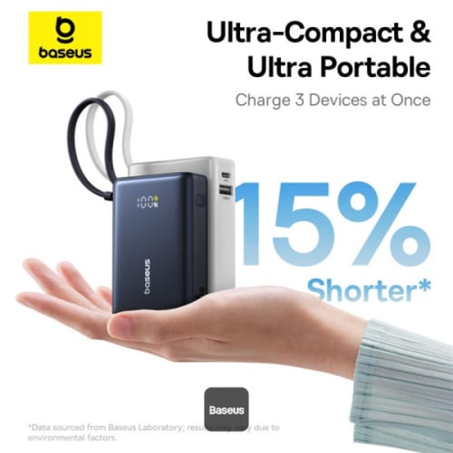 بطارية متنقله بيسوس بيكوجو 45 واط 10000 مللي أمبير...