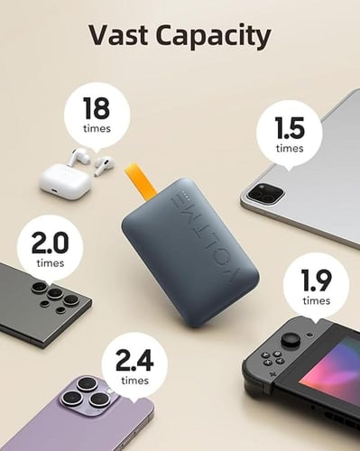 باور بانك VOLT ME sling 10000 مللي امبير مدمج كيبل