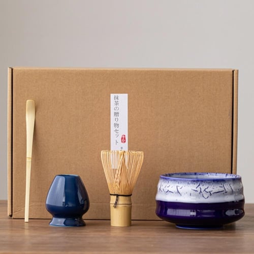 طقم أدوات صنع الماتشا سيراميك ملون