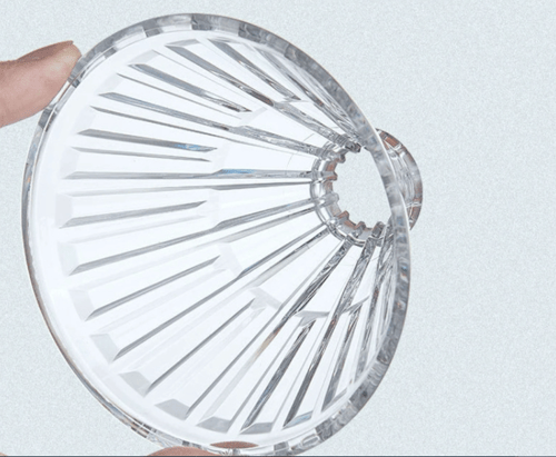 قمع تقطير قهوة 01 كريستالي مع حامل خشبي فاخر