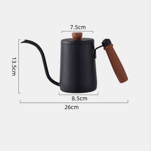 ابريق تقطير 600 مل بمقبض وغطاء خشبي