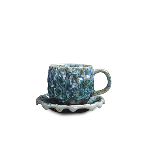 كوب قهوة مختصة مع صحن | كوب كابتشينو سعة 240 مل na...