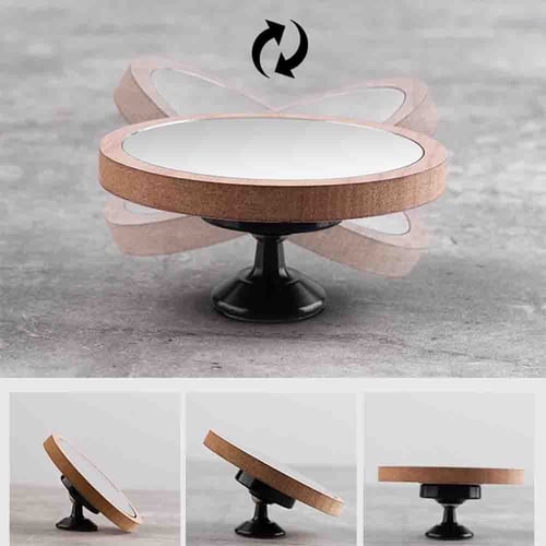 مرآة مكبرة لمراقبة استخلاص الاسبريسو قاعدة للتحريك...