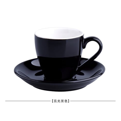 كوب اسبريسو سيراميك مع صحن سعة 80 مل