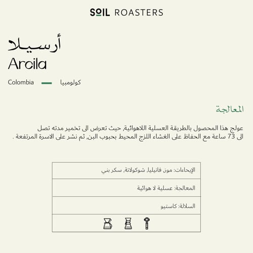 سويل كولومبيا ارسيلا - محصول فاخر - فلتر اسبريسو ا...