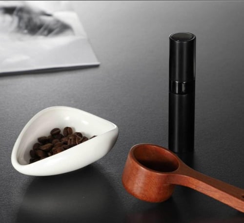 طقم أدوات وزن القهوة من ثلاث قطع - أبيض