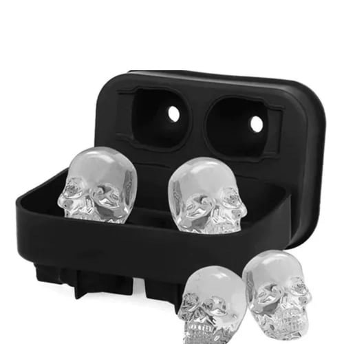 قالب ثلج الجمجمة | قالب ثلج سيليكون من جزئين