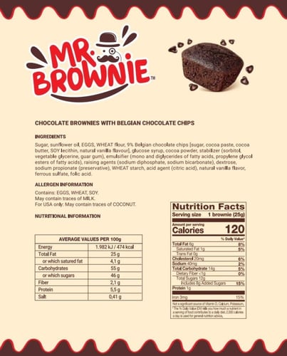 مستر براوني | براونيز الشوكولاتة البلجيكية الفاخرة...