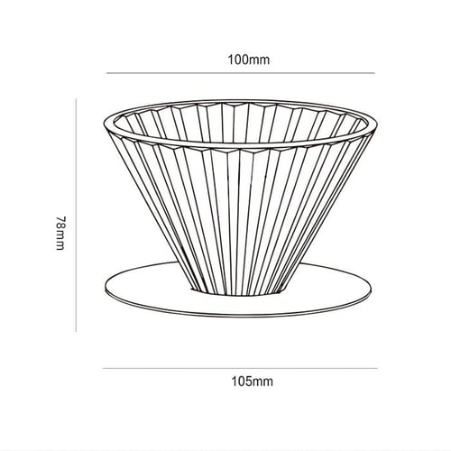 قمع تقطير قهوة 01 كريستالي مع حامل خشبي فاخر