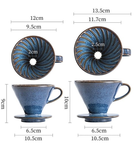 قمع قهوة سيراميك ملون بتصميم كلاسيكي