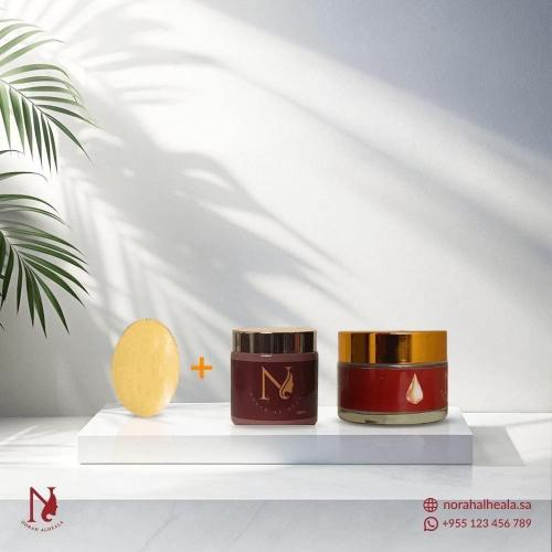 كريم الكولاجين ومقشر الوجه مع هدية صابون التفتيح