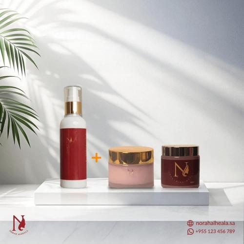 مقشر الوجه وكريم التصيغات مع هدية واقي الشمس