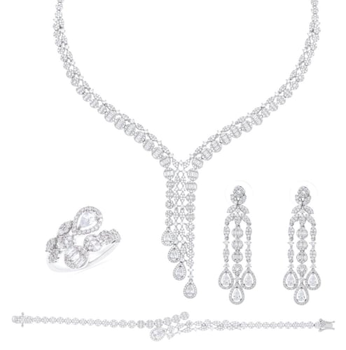 طقم ناعم مرصع بالزركون