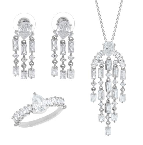 نصف طقم مزين بالزركون البراق