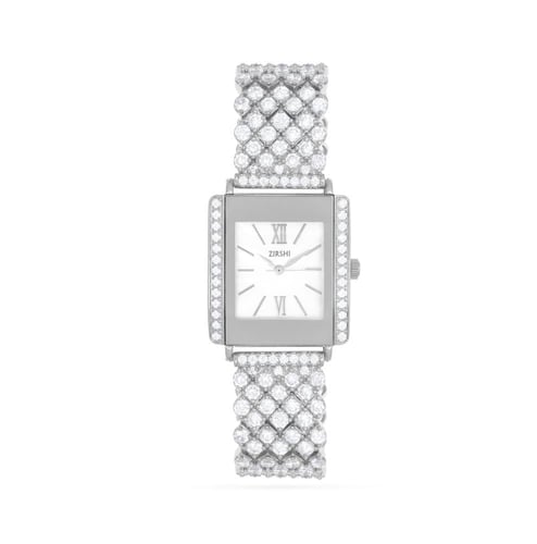 ساعة مرصعة بأحجار الزركون