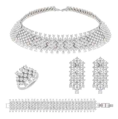 طقم مميز مرصع بالزركون البراق