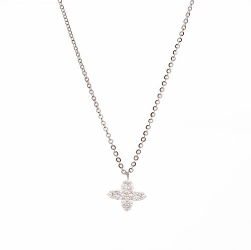 نصف طقم فضة على شكل زهرة