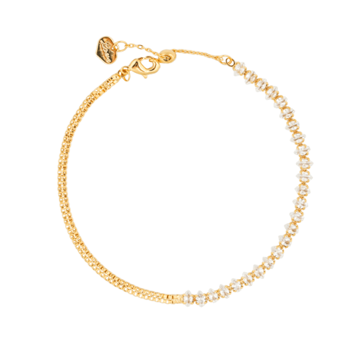 سوار بتصميم ناعم مزين بأحجار الزركون البراقة