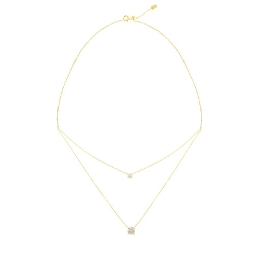 نصف طقم من الفضة مزين بحجر الزركون البراق