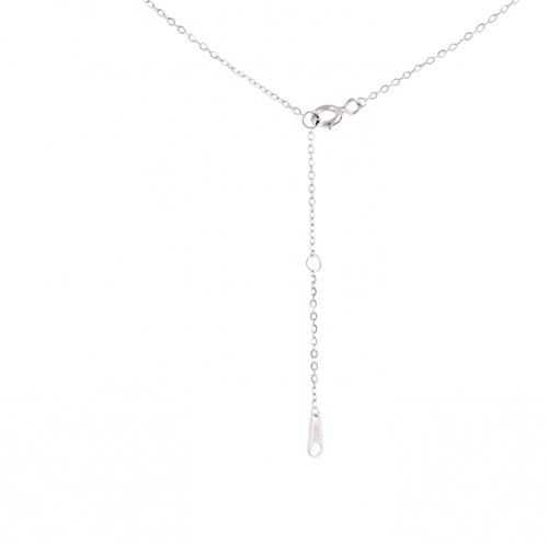 سلسال دبل فيس من الفضة مزين بالزركون البراق واللؤل...