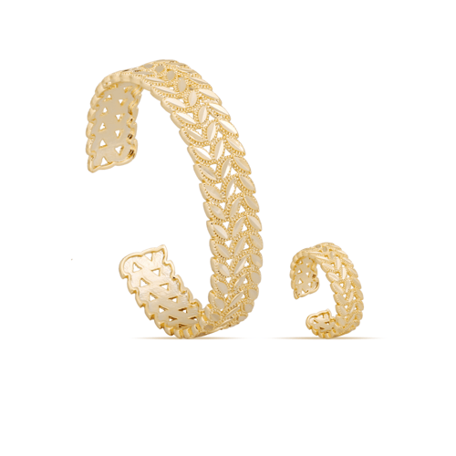 سوار مع خاتم مطعم بالزركون البراق