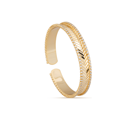 سوار مع خاتم مطعم بالزركون البراق