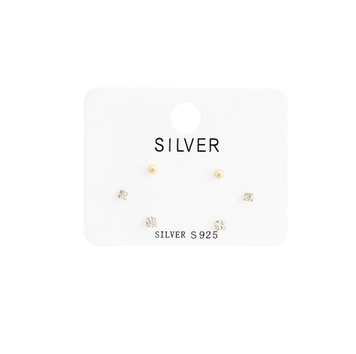 اقراط فضة من الزركون البراق