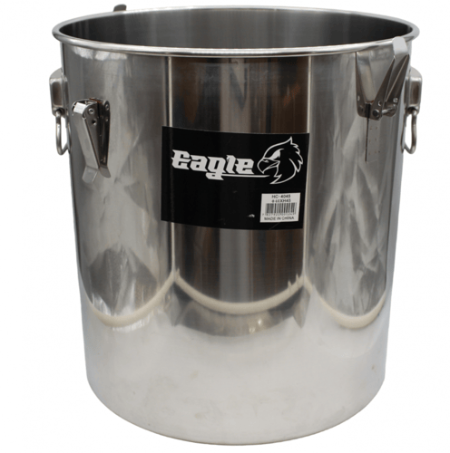 سطل استيل بقفل 40*45