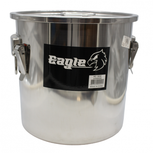 سطل استيل بقفل 30*30