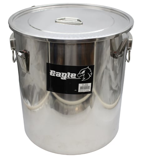 سطل استيل بقفل 40*45