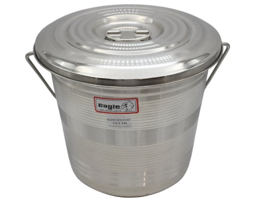 سطل استيل هندي علاقي 9 لتر