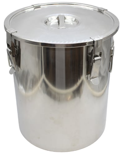 سطل استيل بقفل 32*40 سعة 32 لتر