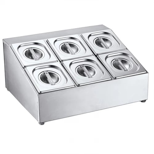 ستاند احواض استيل 6 خانات