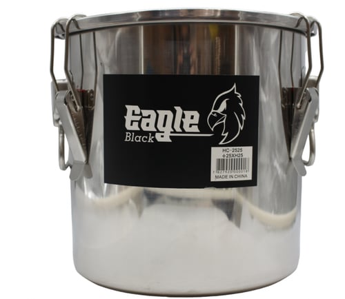 سطل استيل بقفل 25*25