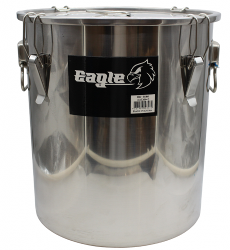 سطل استيل بقفل 35*40