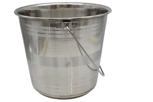 سطل استيل هندي علاقي 12 لتر