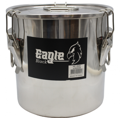 سطل استيل بقفل 25*25