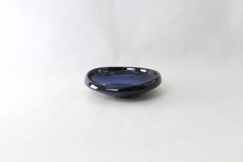 صحن حمص بورسلان ازرق غامق 14 سم