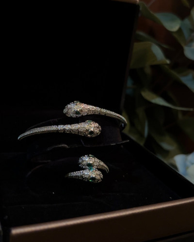 اساور مع خاتم شبيه بولغري تصميم الماس زركون