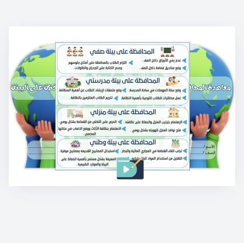 مشروع لغتي | المحافظة على البيئة | الصف الرابع الا...