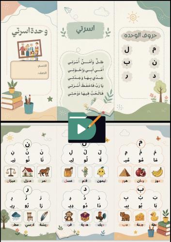 مطويات لغتي أول ابتدائي الفصل الدراسي الأول | PDF