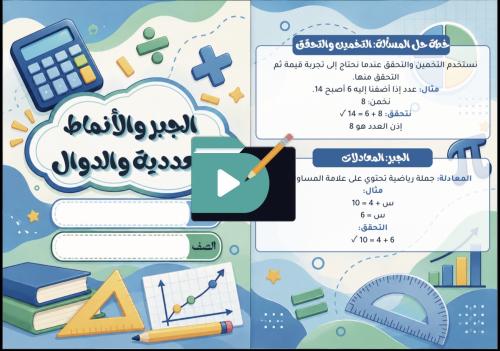 مطوية رياضيات سادس ابتدائي الفصل الدراسي الأول | ا...