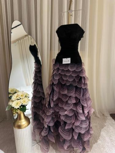 فستان سهره تل مبطن تفته