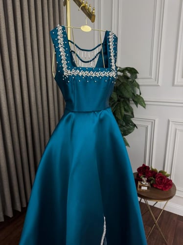 فستان خامه ميكادو تطريز يدوي