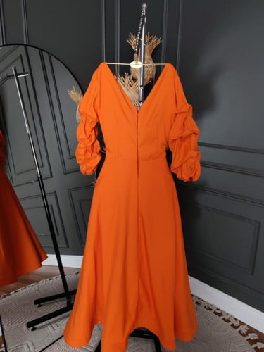 فستان ناعم ميد اورنج