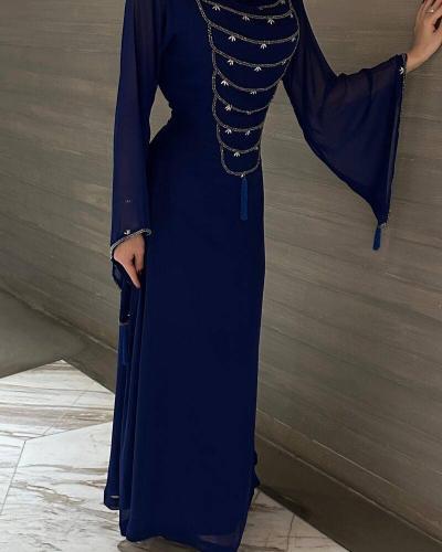 فستان جورجيت تطريز يدوي