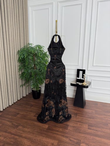 فستان سهره كلفه ورد بارز بطانه تفته